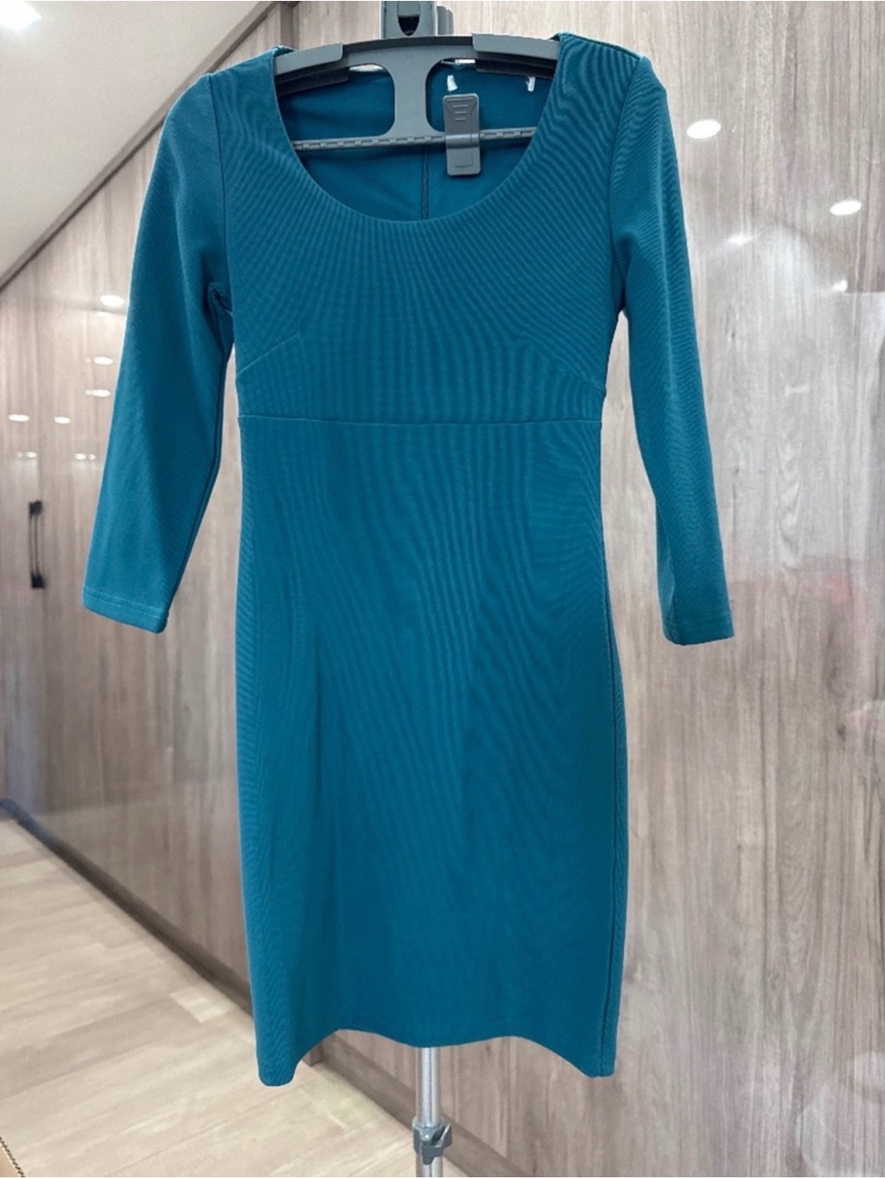 Women’s Teal Scoop Neck Sheath Dress